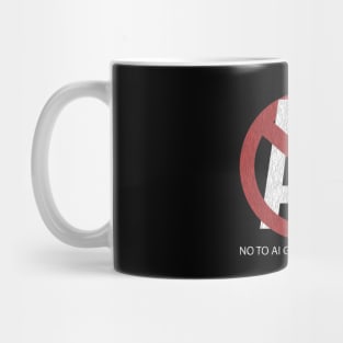 no to ai generated images logo Mug